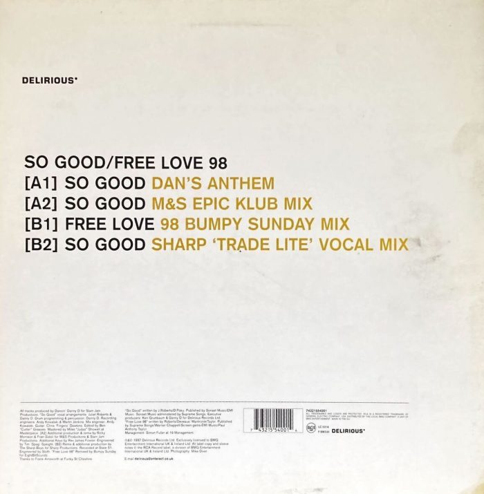 Juliet Roberts – So Good / Free Love 98 (12 inch Vinyl, 1997) 12-Inch Vinyl VinylAuction