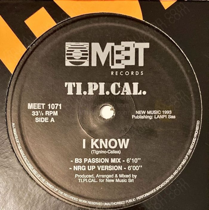 Ti.Pi.Cal. – I Know (12″ Vinyl, 1993) 12-Inch Vinyl VinylAuction