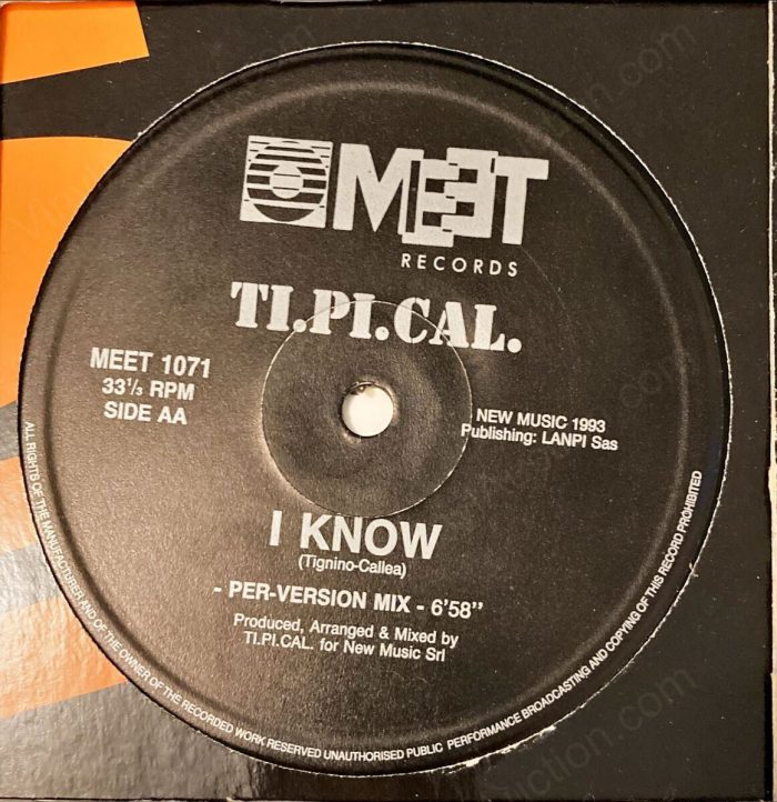 Ti.Pi.Cal. – I Know (12″ Vinyl, 1993) 12-Inch Vinyl VinylAuction