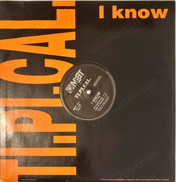 Ti.Pi.Cal. – I Know (12″ Vinyl, 1993) 12-Inch Vinyl VinylAuction