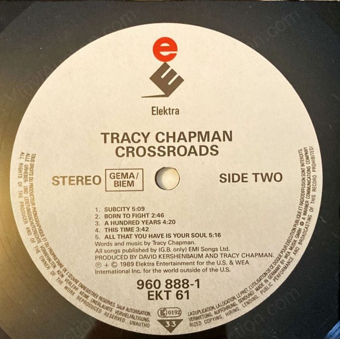 Tracy Chapman – Crossroads (12″ Vinyl, 1989) 12-Inch Vinyl VinylAuction