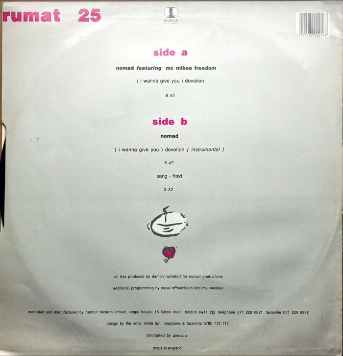 Nomad – (I Wanna Give You) Devotion (12 inch Vinyl, 1990) 12-Inch Vinyl VinylAuction