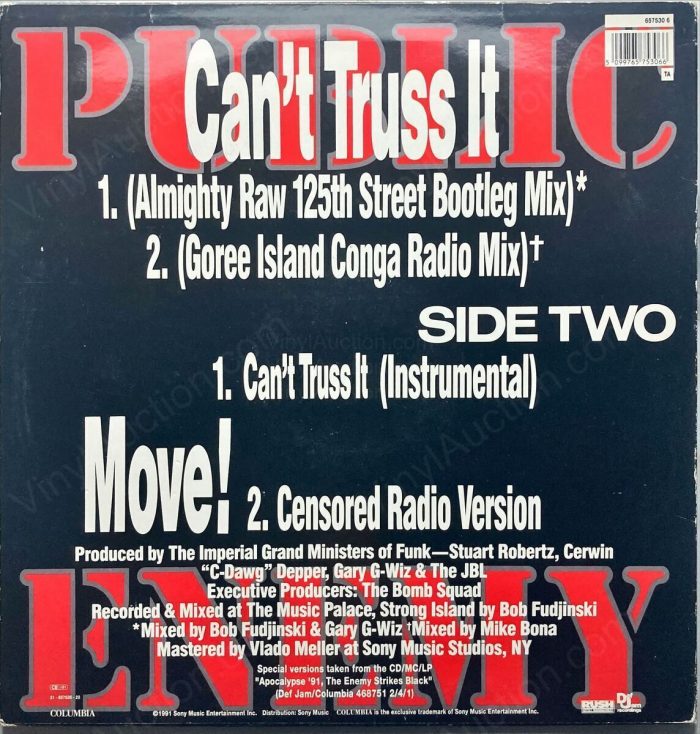 Public Enemy – Can’t Truss It (12 inch Vinyl, 1991) 12-Inch Vinyl VinylAuction